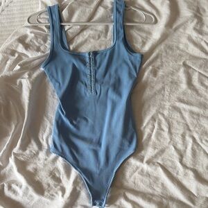 Abercrombie sky blue bodysuit ribbed